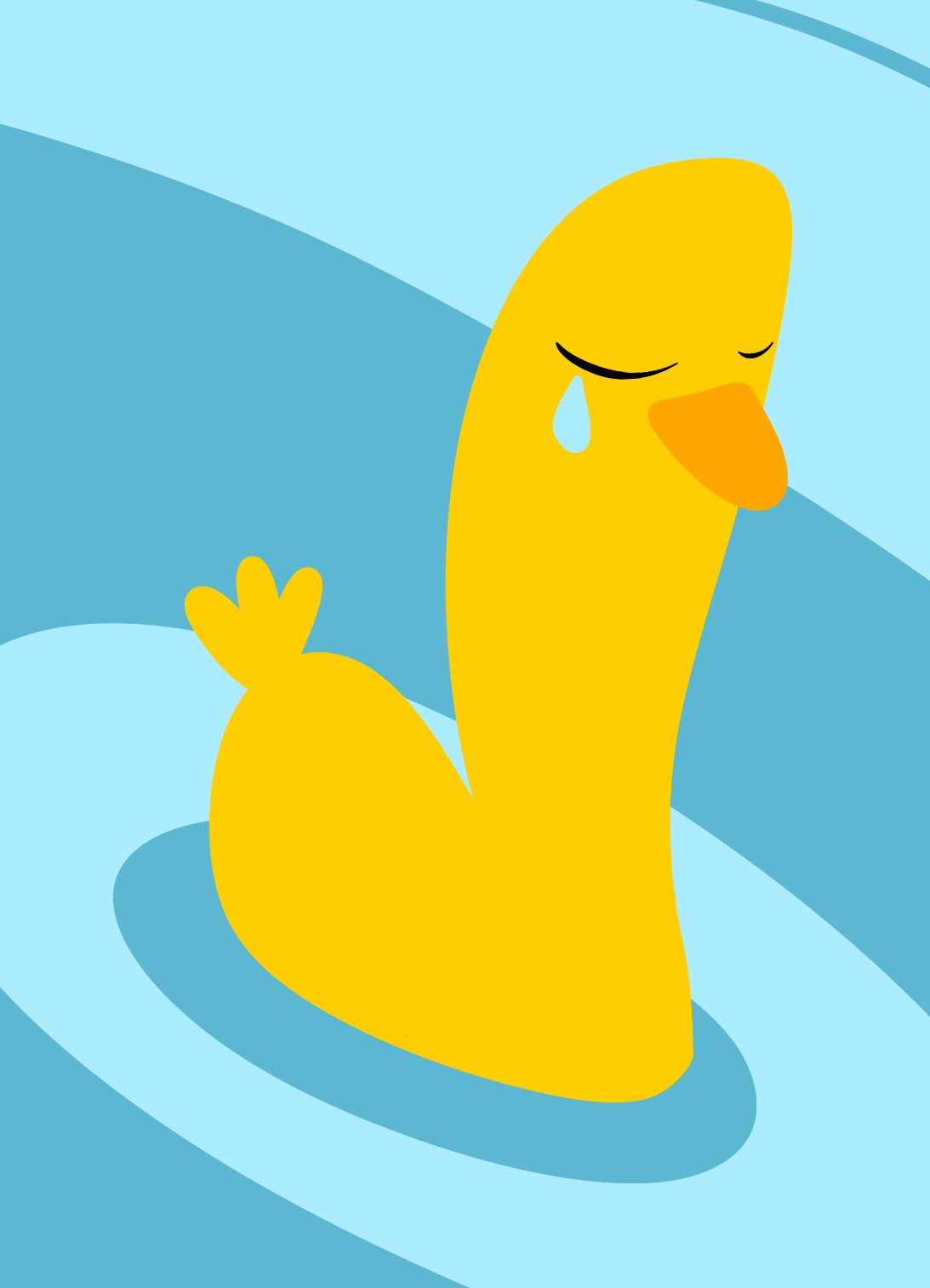 sad swim duck
